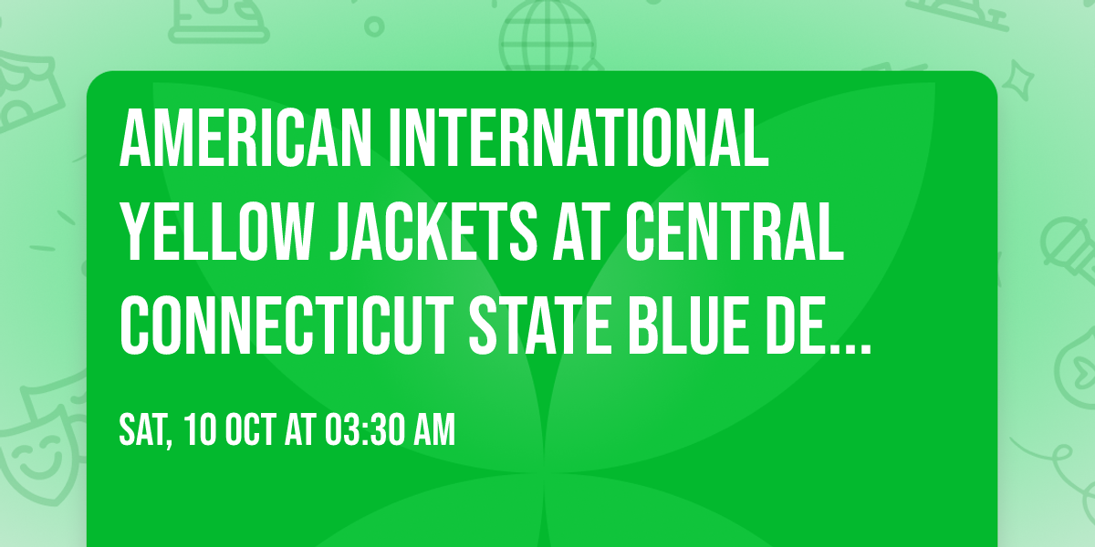 American International Yellow Jackets at Central Connecticut State Blue Devils Football