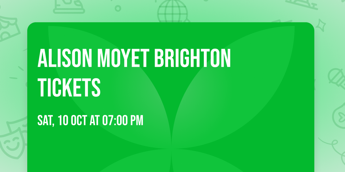 Alison Moyet Brighton Tickets