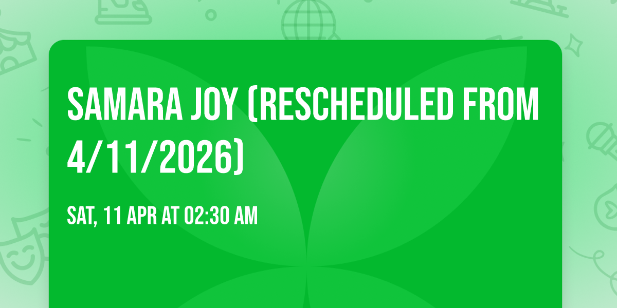 Samara Joy (Rescheduled from 4\/11\/2026)