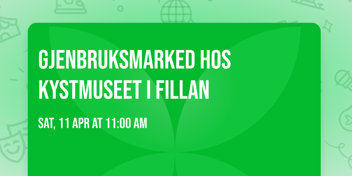 Gjenbruksmarked hos Kystmuseet i Fillan