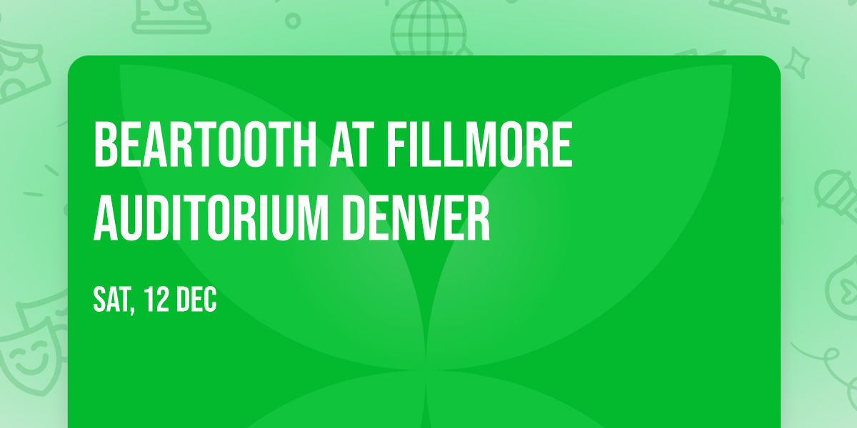 Beartooth at Fillmore Auditorium Denver