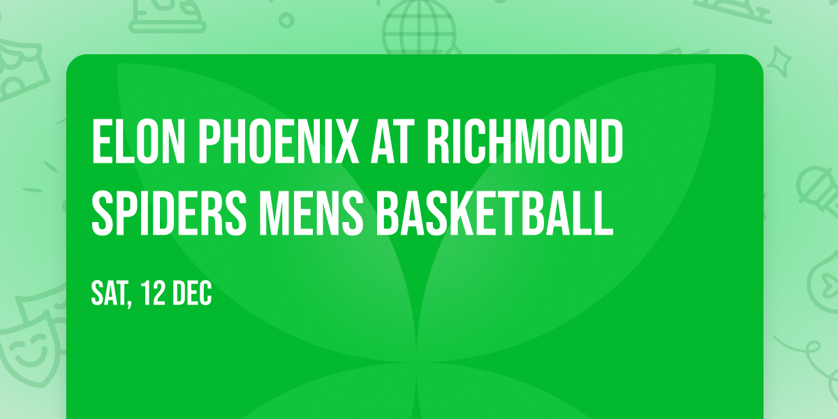 Elon Phoenix at Richmond Spiders Mens Basketball