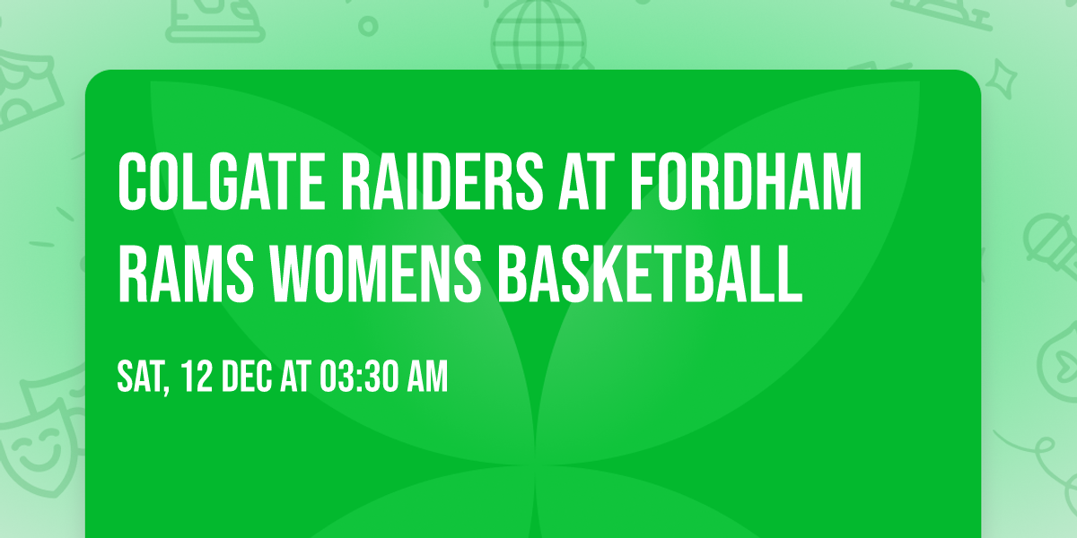 Colgate Raiders at Fordham Rams Womens Basketball