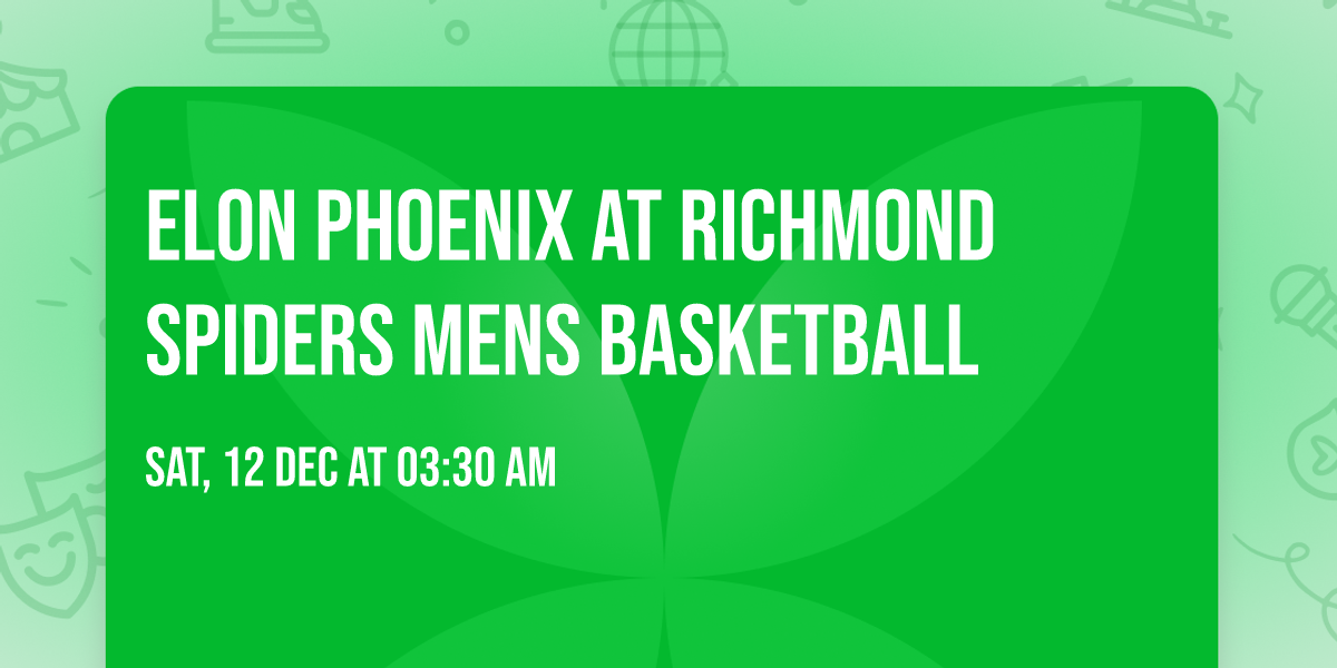 Elon Phoenix at Richmond Spiders Mens Basketball