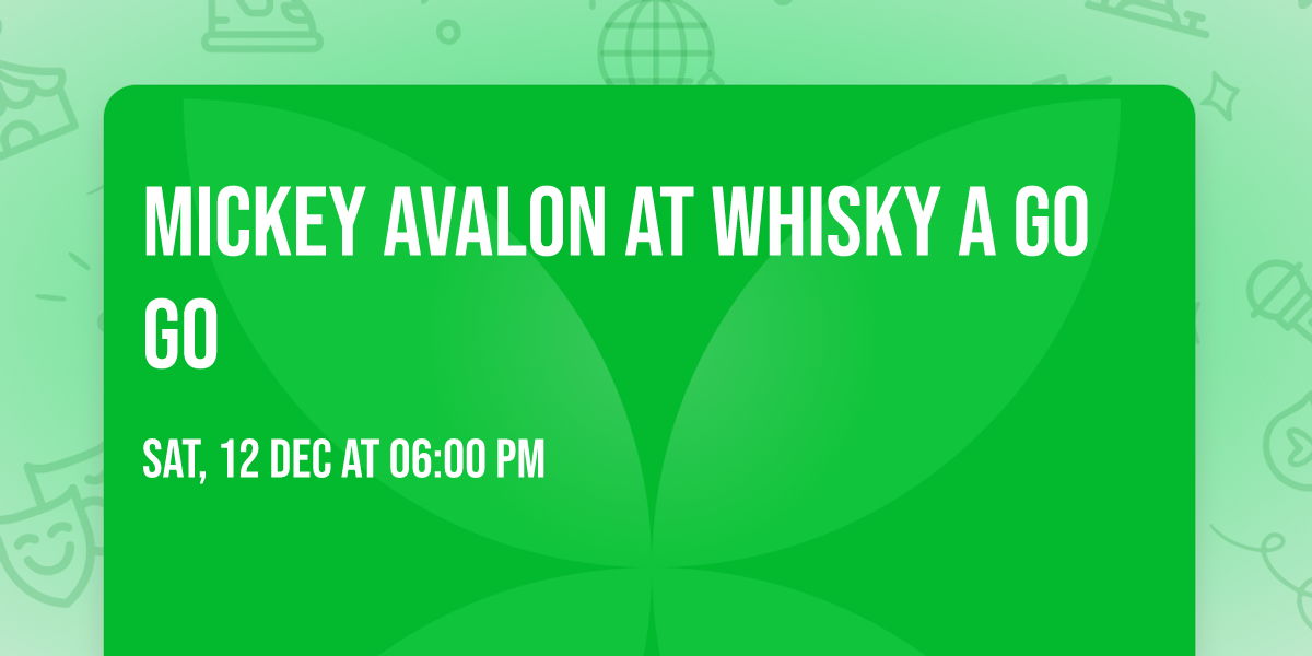 Mickey Avalon at Whisky A Go GO