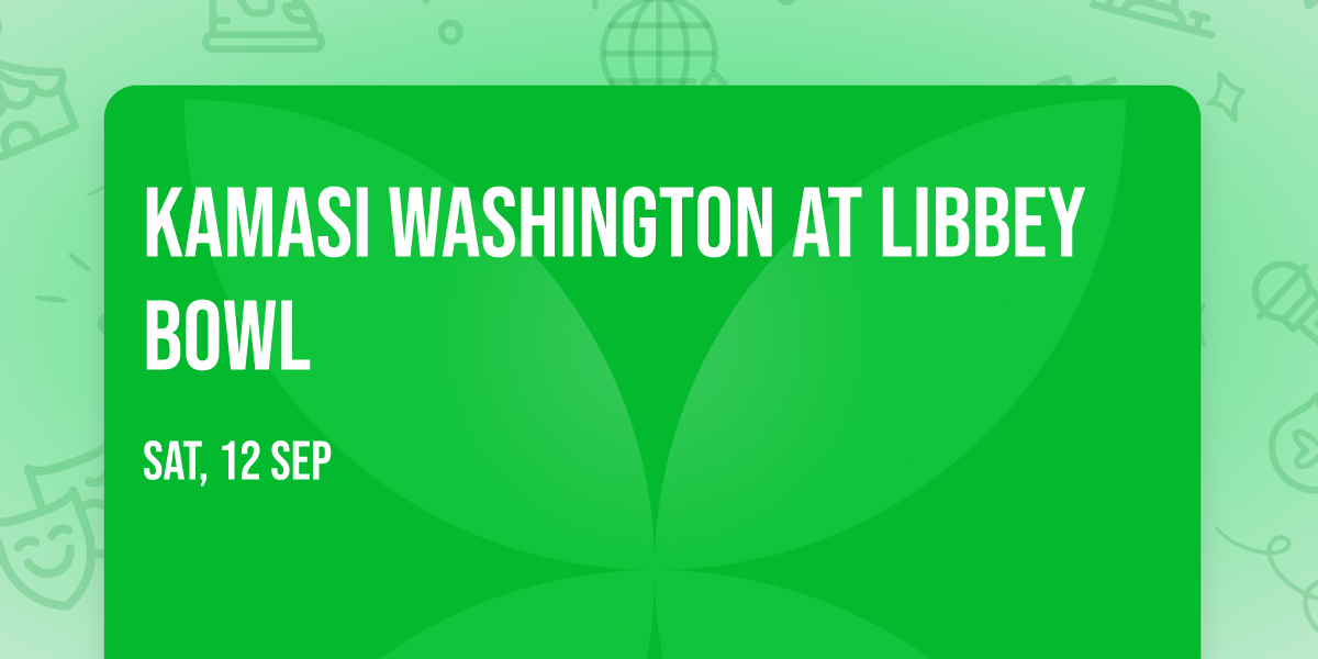 Kamasi Washington at Libbey Bowl