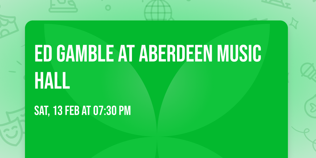 Ed Gamble at Aberdeen Music Hall