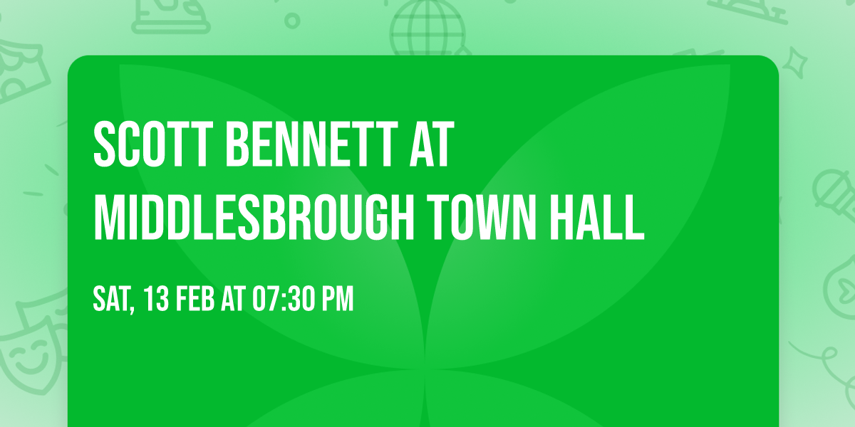 Scott Bennett at Middlesbrough Town Hall