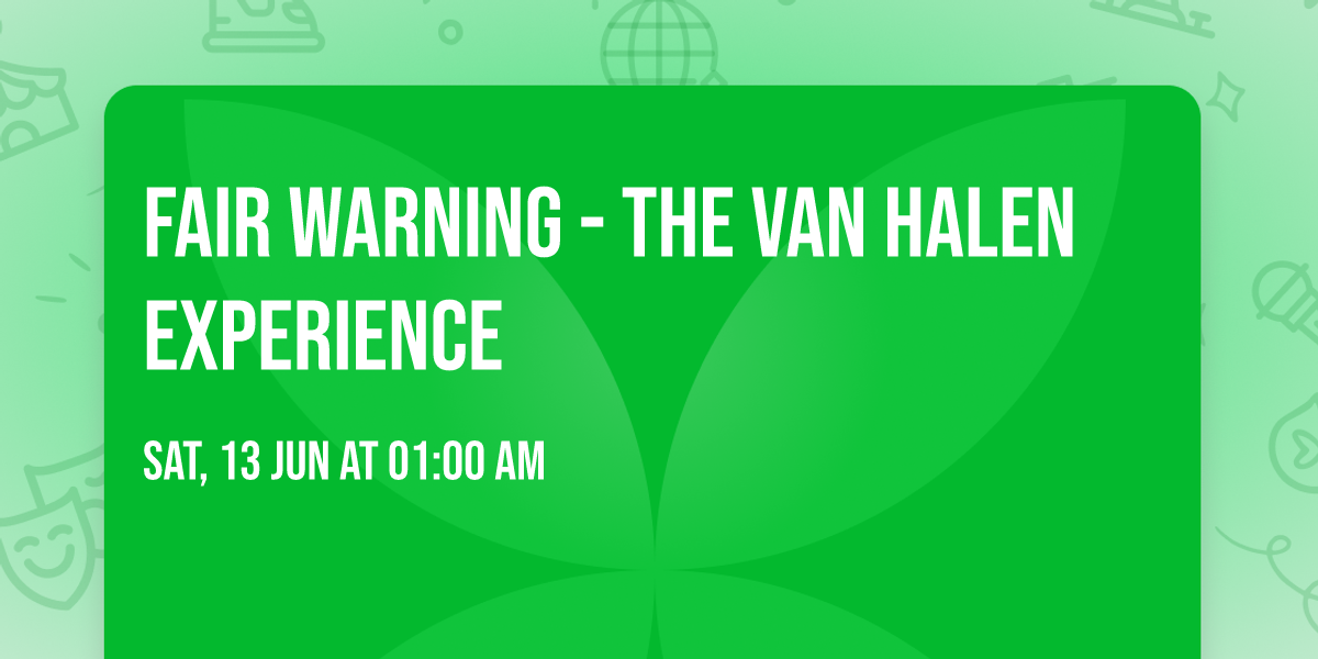 Fair Warning - The Van Halen Experience