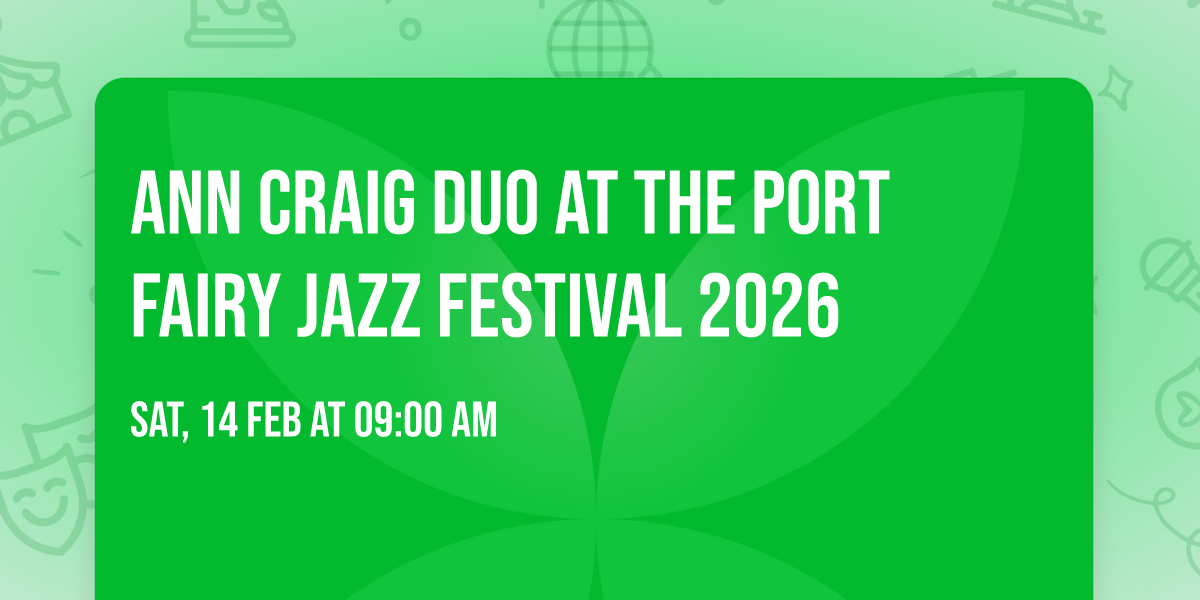 Ann Craig Duo at The Port Fairy Jazz Festival 2026