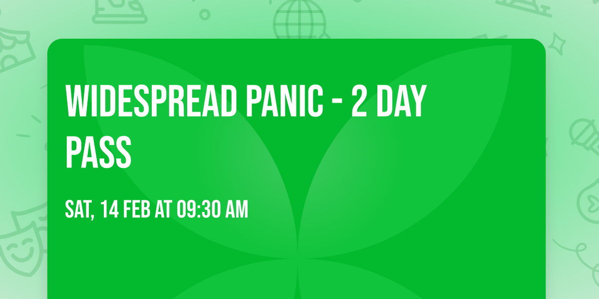 Widespread Panic - 2 Day Pass