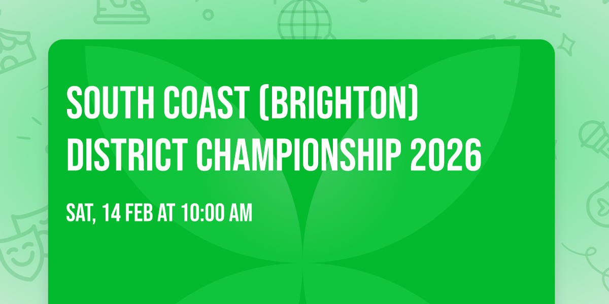 South Coast (Brighton) District Championship 2026