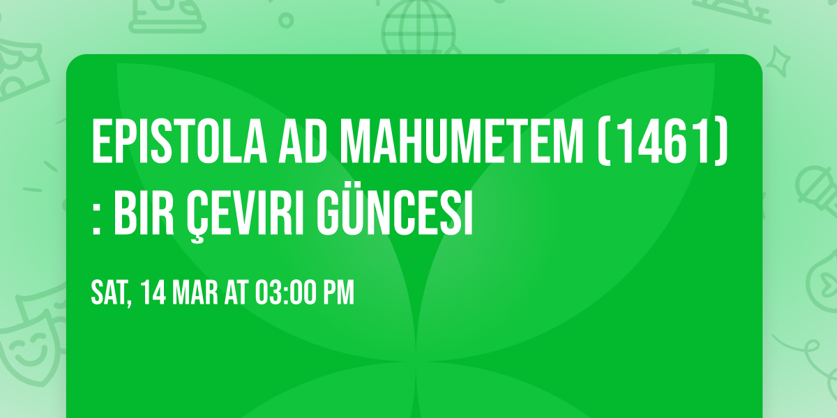 Epistola ad Mahumetem (1461): Bir \u00c7eviri G\u00fcncesi
