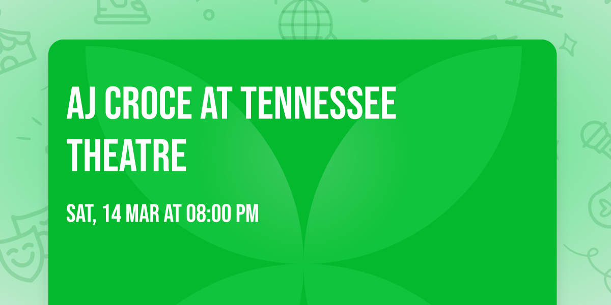 AJ Croce at Tennessee Theatre