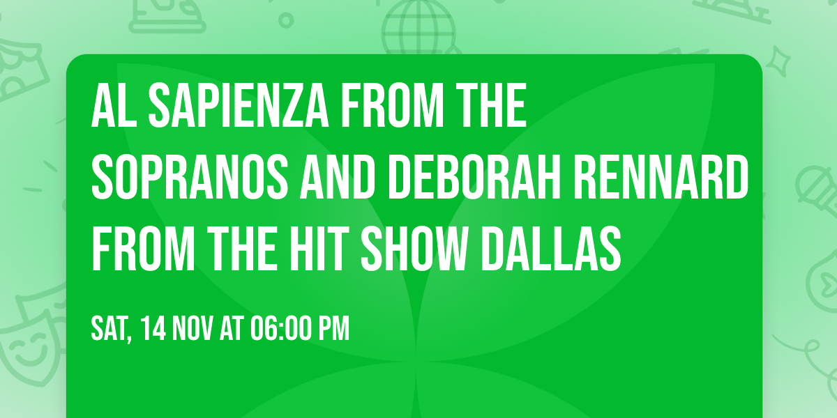 Al Sapienza from the Sopranos and Deborah Rennard from the hit  show Dallas 