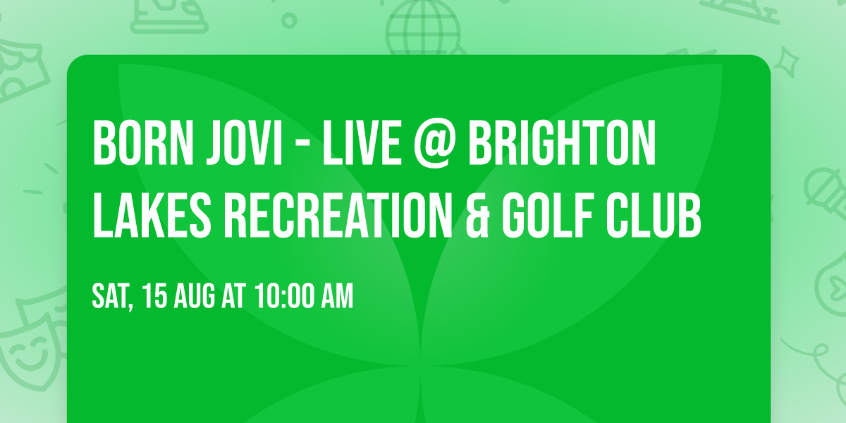 Born Jovi - LIVE @ Brighton Lakes Recreation & Golf Club
