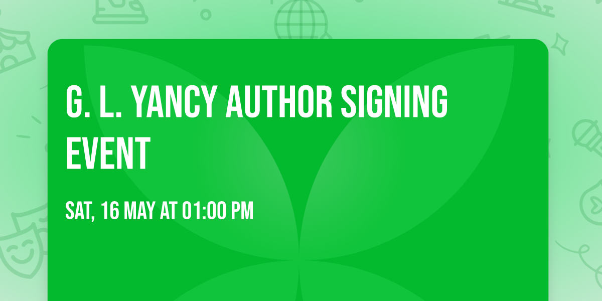 G. L. Yancy Author Signing Event