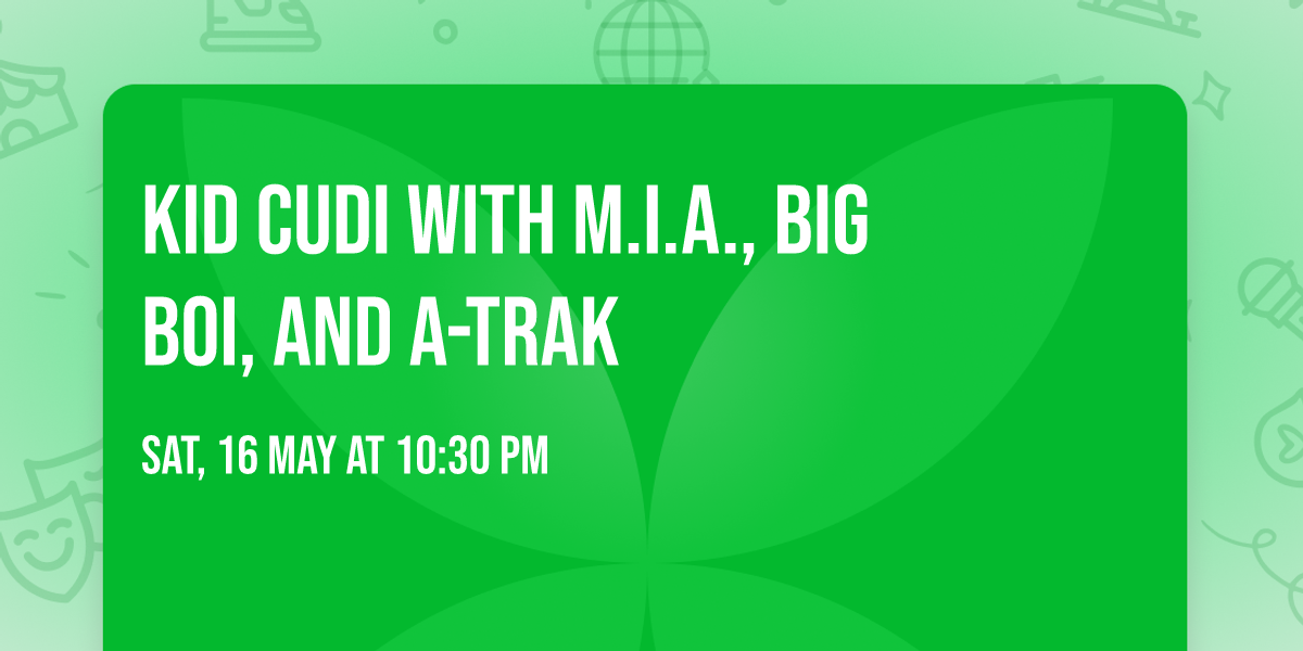 Kid Cudi with M.I.A., Big Boi, and A-Trak