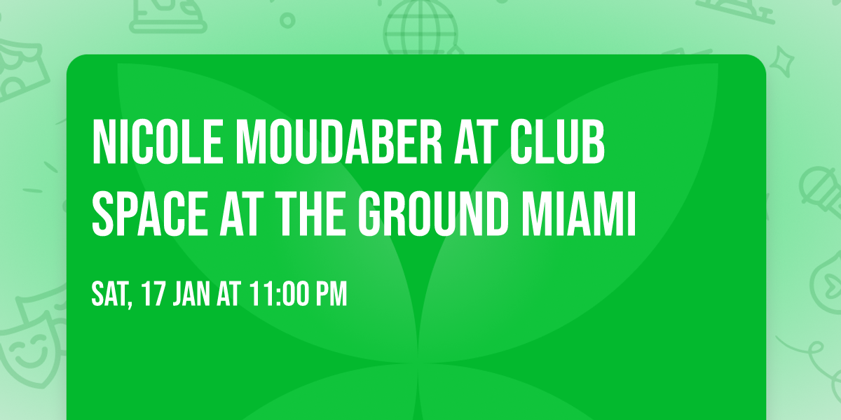 Nicole Moudaber at Club Space at The Ground Miami