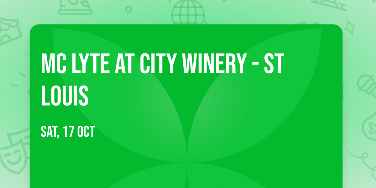 MC Lyte at City Winery - St Louis