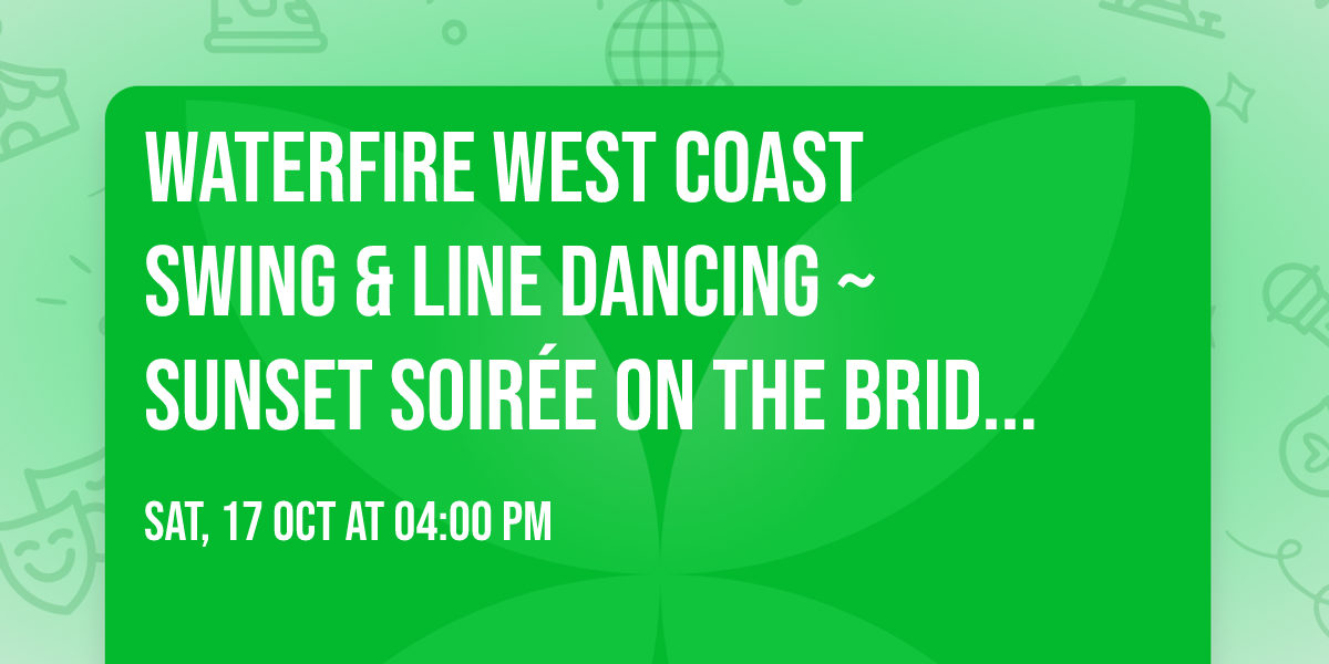  \ud83c\uddfa\ud83c\uddf2 \ud83c\udfb6 WaterFire West Coast Swing & Line Dancing ~ Sunset Soir\u00e9e on the Bridge! Live Flash Mob! 
