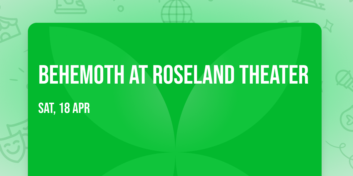 Behemoth at Roseland Theater