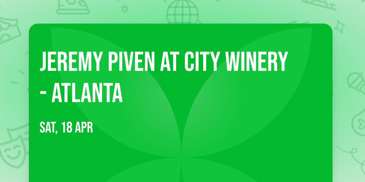 Jeremy Piven at City Winery - Atlanta