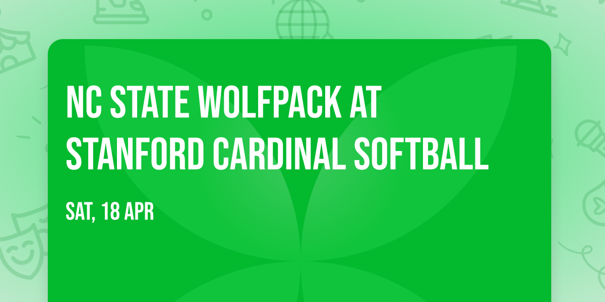 NC State Wolfpack at Stanford Cardinal Softball