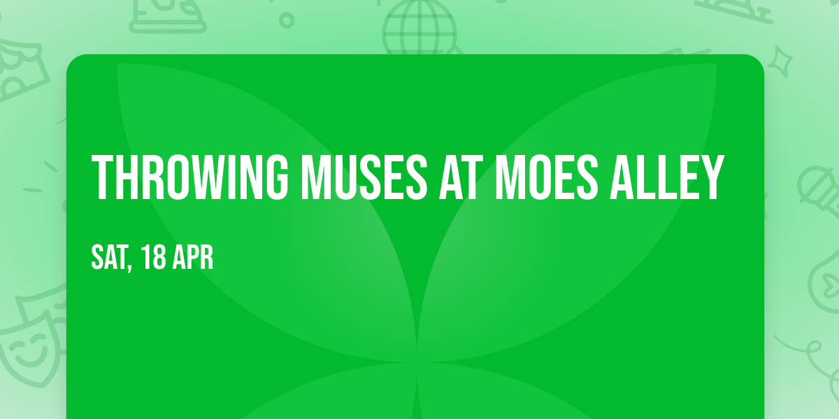 Throwing Muses at Moes Alley