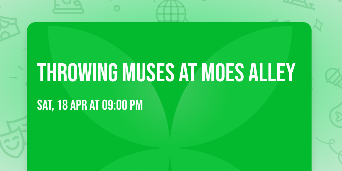 Throwing Muses at Moes Alley