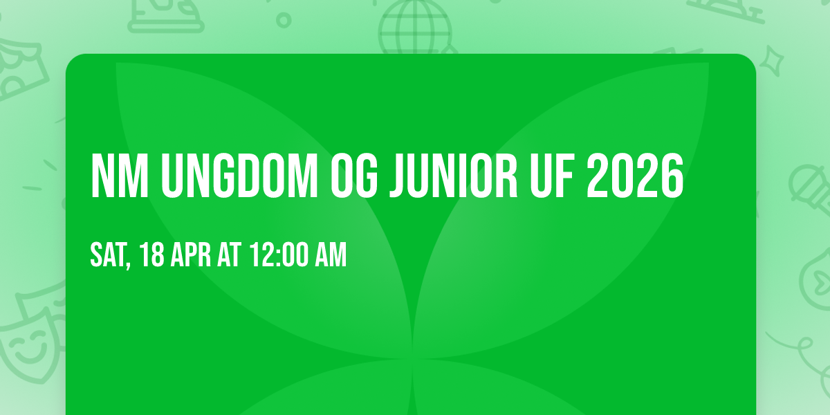 NM Ungdom og Junior UF 2026