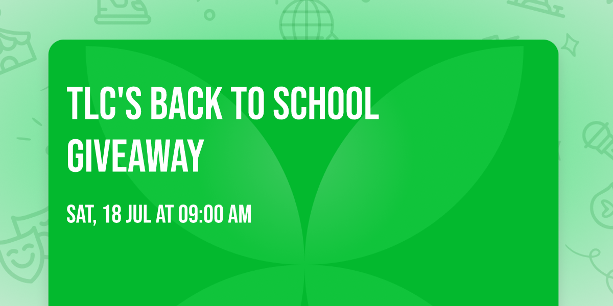 TLC's Back to School Giveaway 