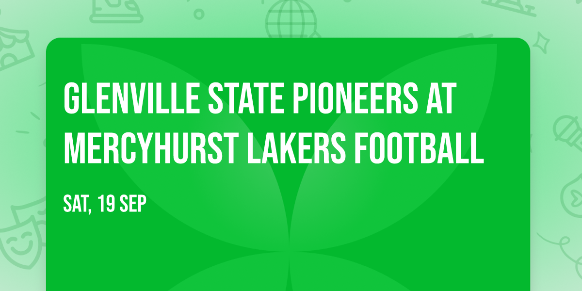 Glenville State Pioneers at Mercyhurst Lakers Football