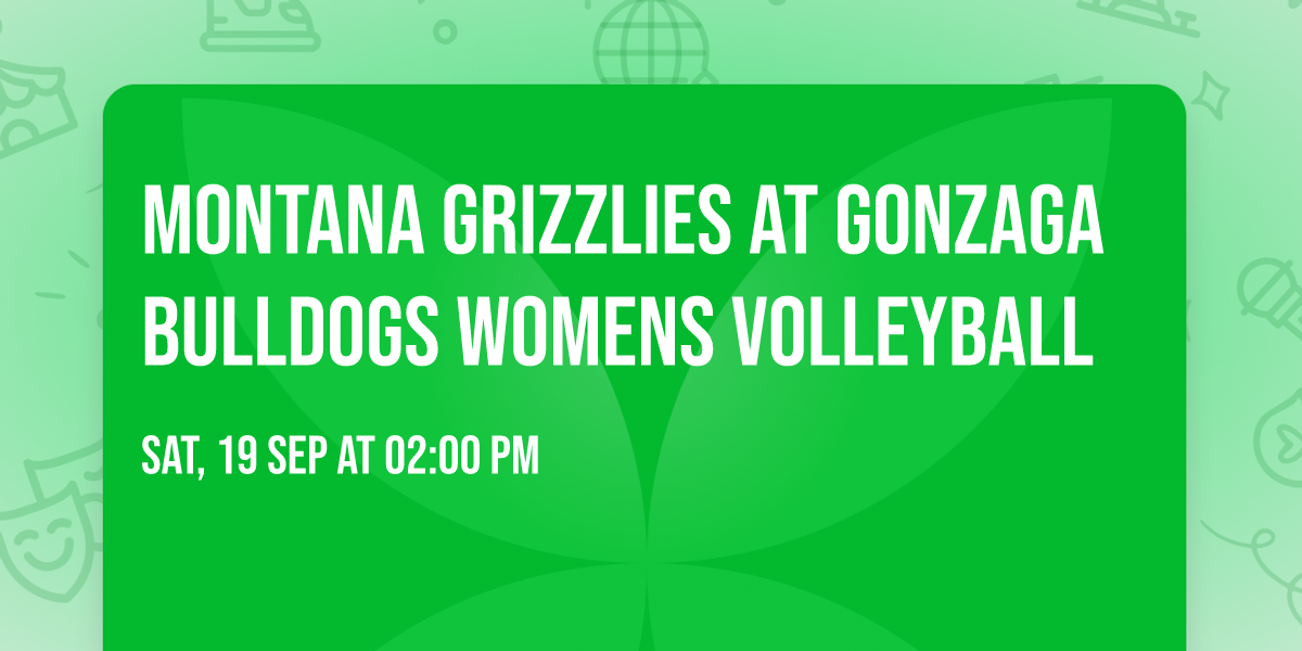 Montana Grizzlies at Gonzaga Bulldogs Womens Volleyball