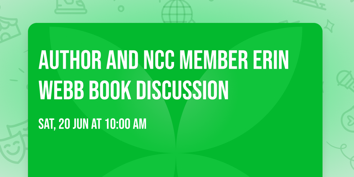Author and NCC member Erin Webb Book Discussion