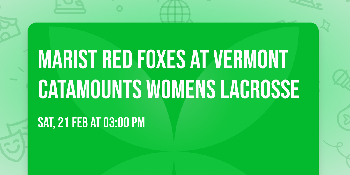 Marist Red Foxes at Vermont Catamounts Womens Lacrosse