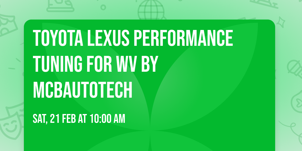 Toyota Lexus performance Tuning  for Wv by McbAutoTech 