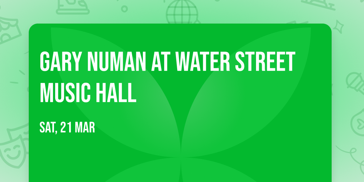 Gary Numan at Water Street Music Hall