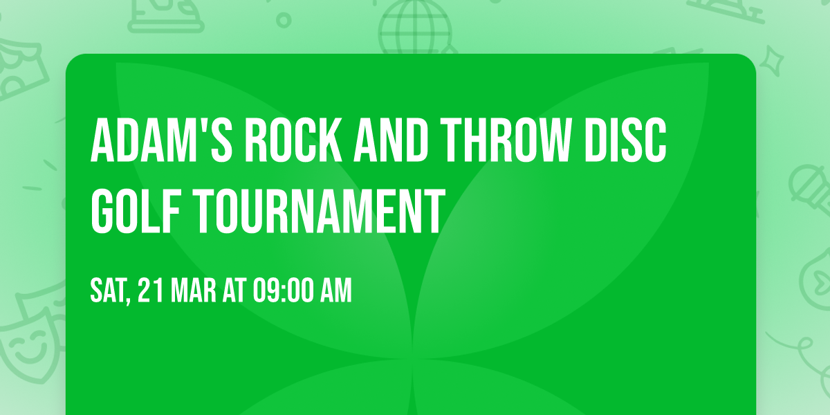 Adam's Rock and Throw Disc Golf Tournament