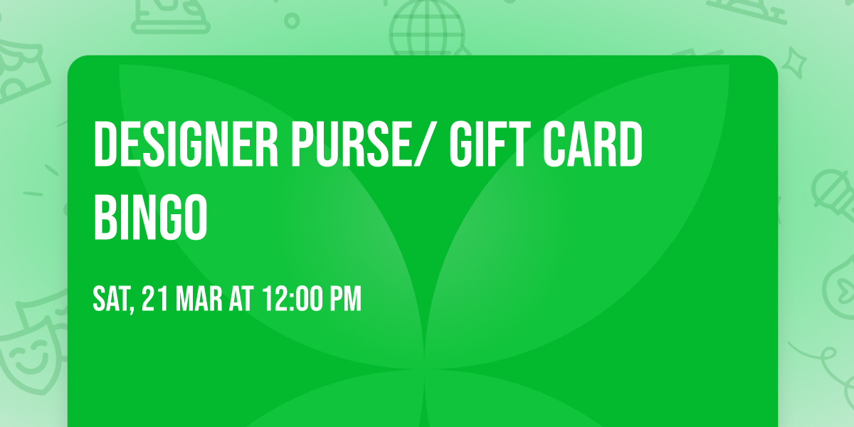 Designer Purse\/ Gift Card Bingo