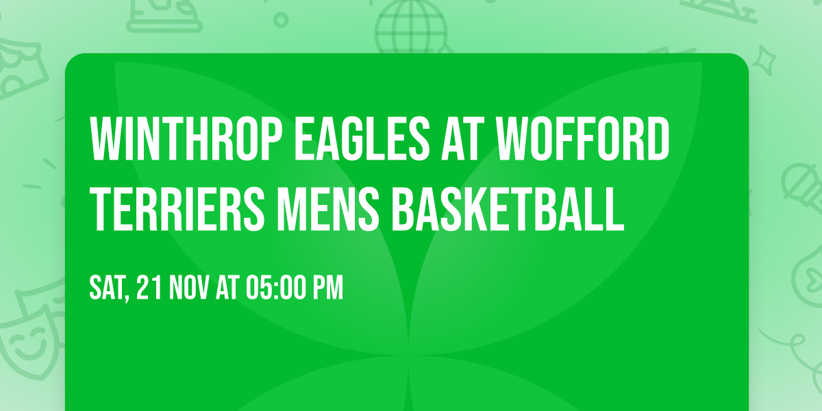 Winthrop Eagles at Wofford Terriers Mens Basketball