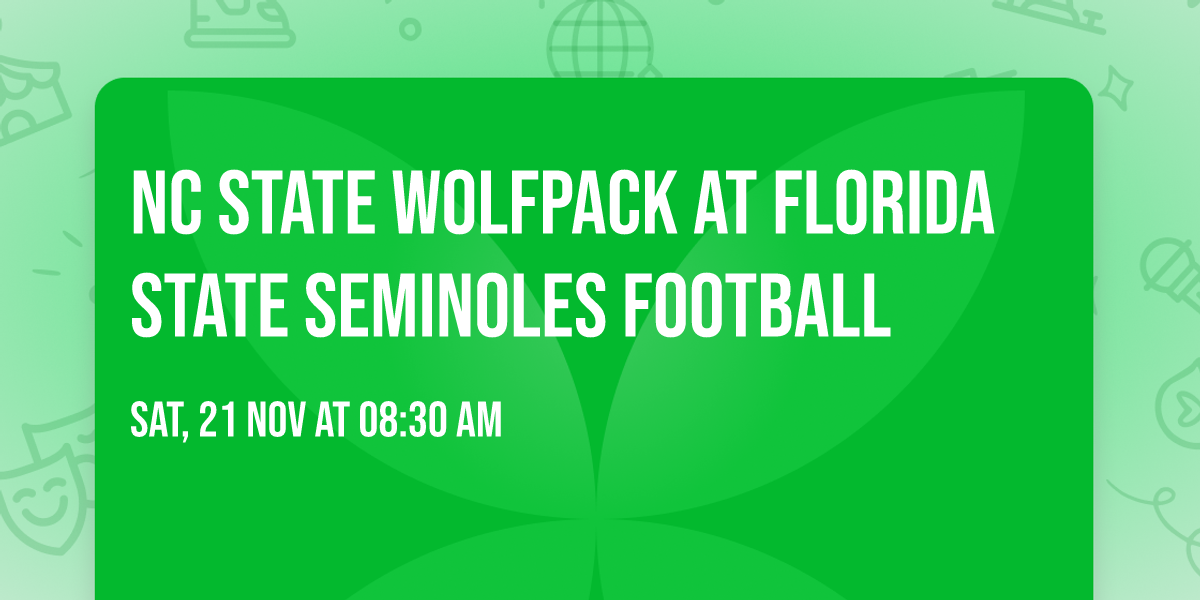 NC State Wolfpack at Florida State Seminoles Football