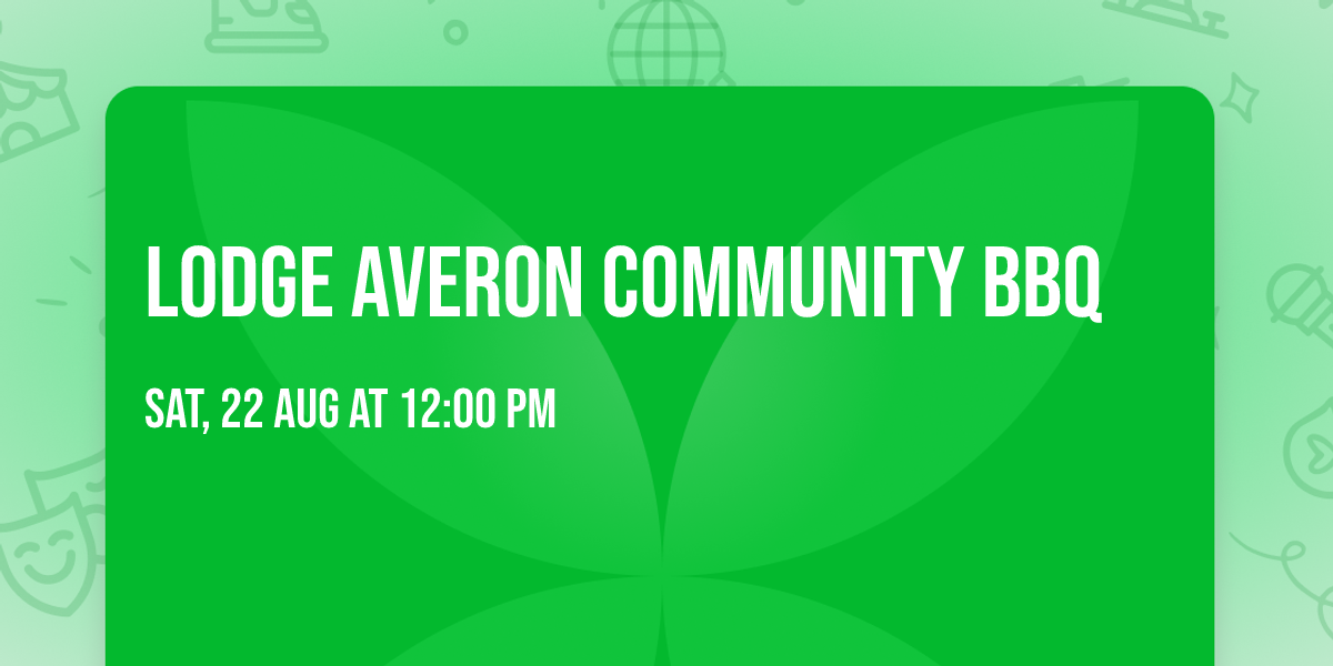 Lodge Averon community BBQ