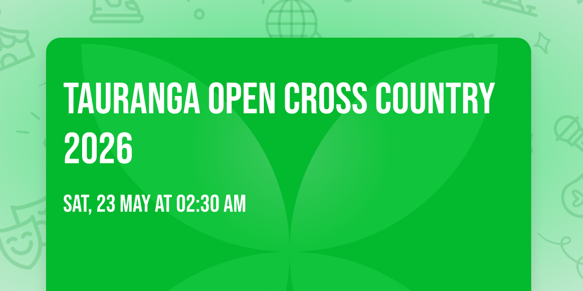 Tauranga Open Cross Country 2026