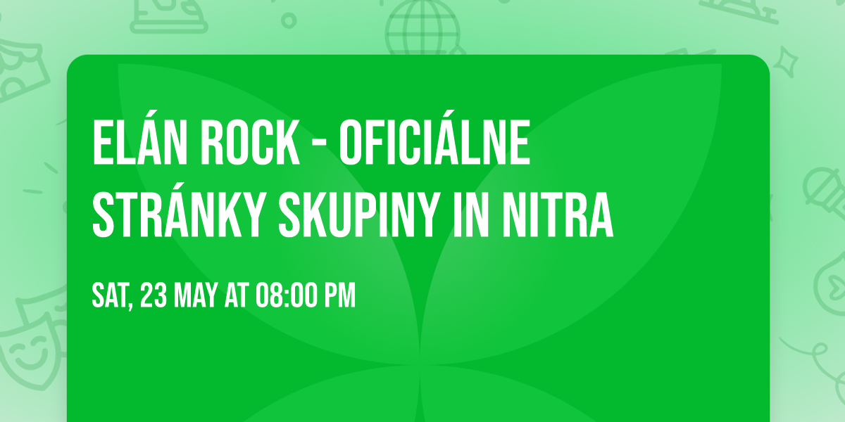 EL\u00c1N rock - ofici\u00e1lne str\u00e1nky skupiny in Nitra