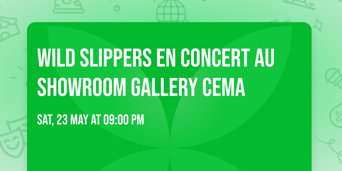 Wild Slippers en concert au Showroom Gallery CEMA