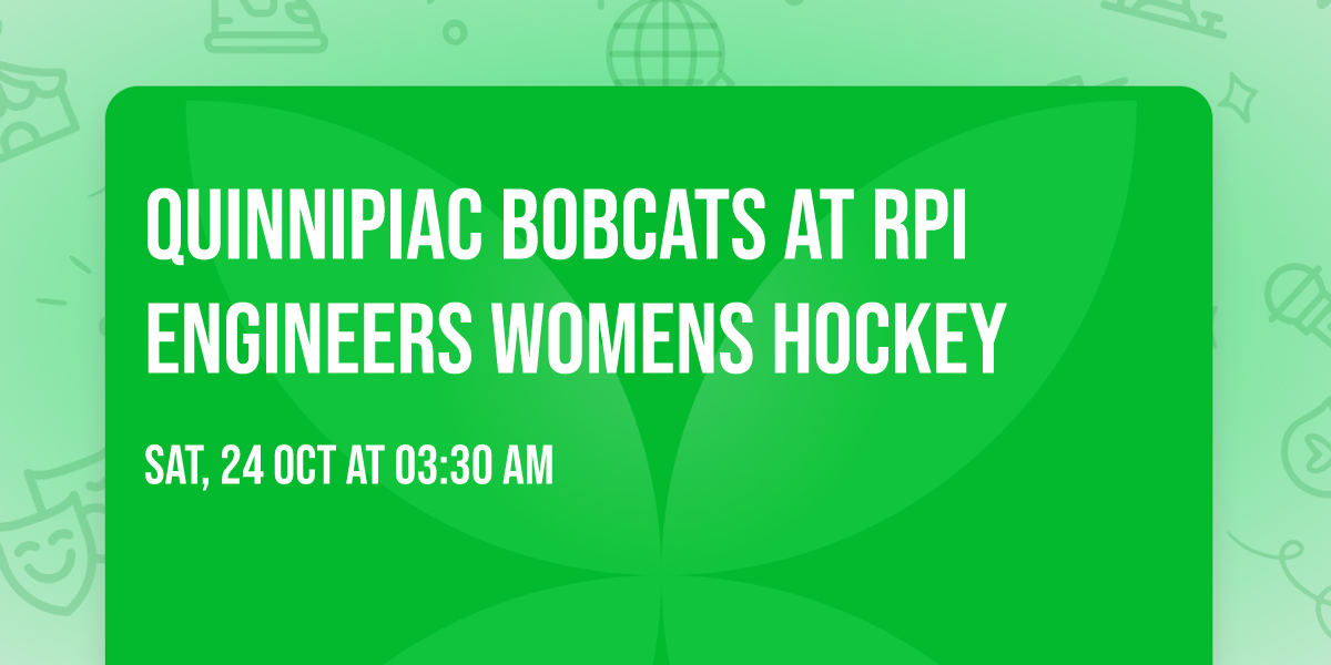 Quinnipiac Bobcats at RPI Engineers Womens Hockey