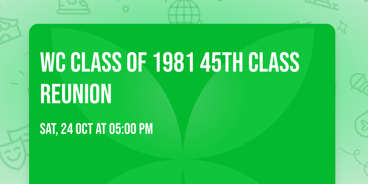 WC Class of 1981 45th Class Reunion