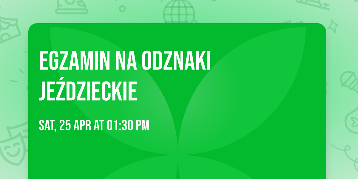 Egzamin na odznaki je\u017adzieckie