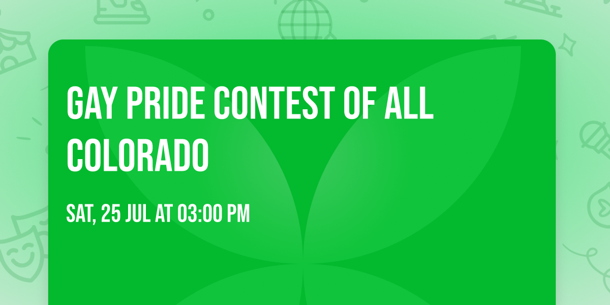 Gay Pride Contest of all Colorado 